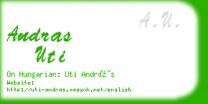 andras uti business card